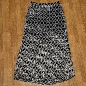 Maurices Black and White Maxi Skirt